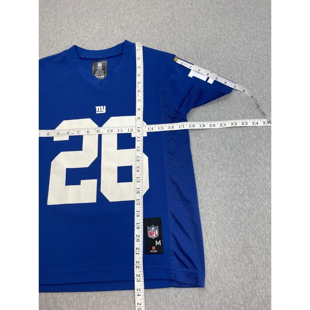 NY Giants NFL Team Jersey Boys Medium (10/12) Blue #26 Barkley Team Apparel